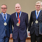 Rumford Prize awardees (from left): Georg Nagel, Karl Deisseroth, Ernst Bamberg, Peter Hegemann, and Ed Boyden. (Picture: American Academy of Arts and Sciences)