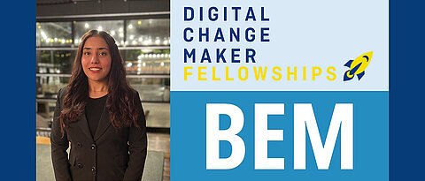 Gemeinsam mit zwei Teammitgliedern von Berlin Exchange Medicine hat sich Salma Abosabie erfolgreich um ein DigitalChangeMaker-Fellowship beworben. 