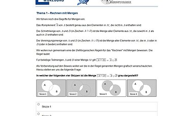 Online-Selbsttest für Mathematik