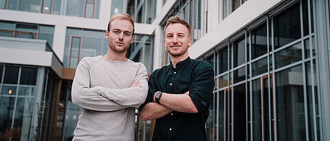 Janik Ehrhardt und Tobias Moritz haben die preisgekrönte App "Handicapp" entwickelt.