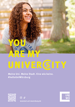 Anzeigenmotiv Abiturzeitung "You are my University" Lavendel Hochformat