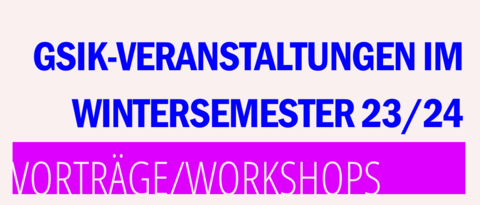 Veranstaltungen Wintersemester 23/24