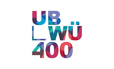 Logo zum 400. Jubiläum der Universitätsbibliothek Würzburg