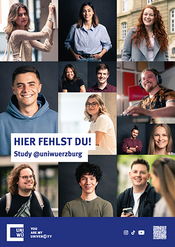 Anzeigenmotiv Abiturzeitung "Hier fehlst Du!" im Hochformat