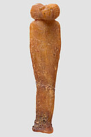 Hier sieht man einen Horussohn aus Wachs. Sie dienten dem Schutz der mumifizierten Organe.