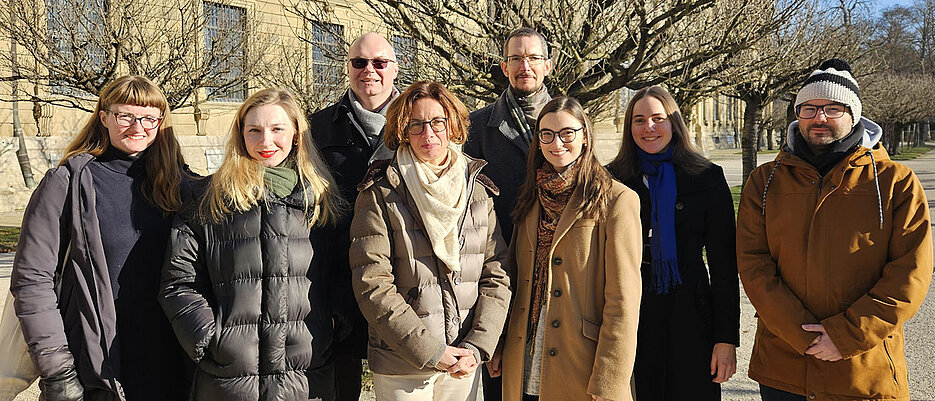 The project team, from left to right: Anna Kontriner, Maria Janosch, Rene Pfeilschifter, Barbara Schmitz, Jan R. Stenger, Isabel Virgolini, Sandra Erker and René Walter. 
