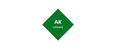 Logo des Arbeitskreises Lehramt: eine grüne Raute