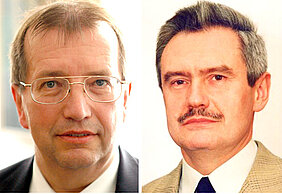 Alfred Forchel von der Universität Würzburg (links) und Jan Misiewicz von der Universität Wroclaw (Polen) bekommen gemeinsam den mit 100.000 Euro dotierten Kopernikus-Preis verliehen. Alfred Forchel von der Universität Würzburg (links) und Jan Misiewicz von der Universität Wroclaw (Polen) bekommen gemeinsam den mit 100.000 Euro dotierten Kopernikus-Preis verliehen.