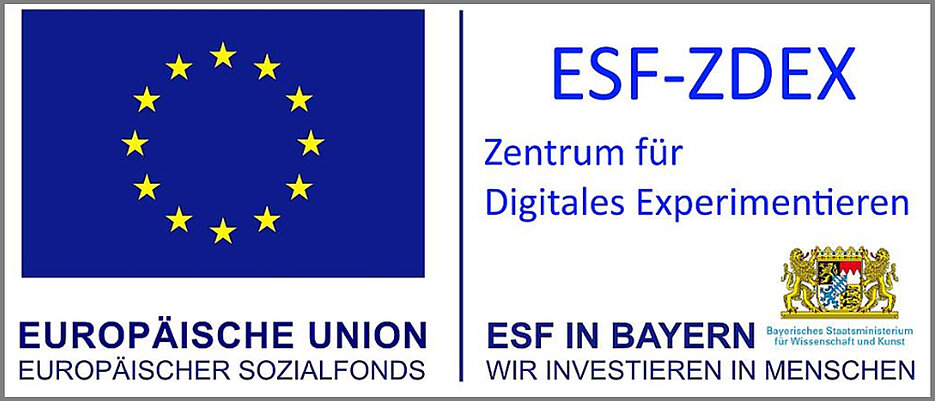 Collage aus Europaflagge und Logo ZDEX