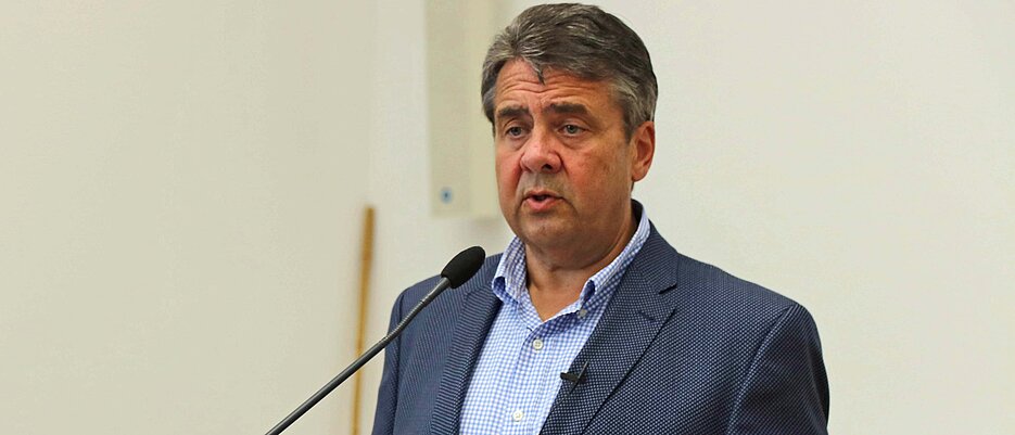 Sigmar Gabriel im Audimax