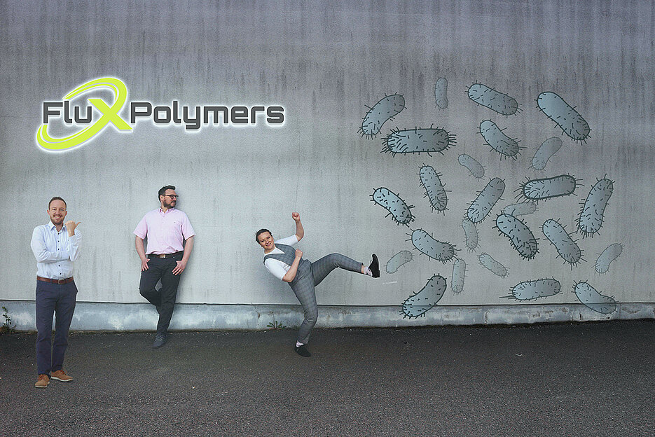Das Team von Flux Polymers: Joachim Schramm, Robert Luxenhofer und Anita Luxenhofer (v.l.).