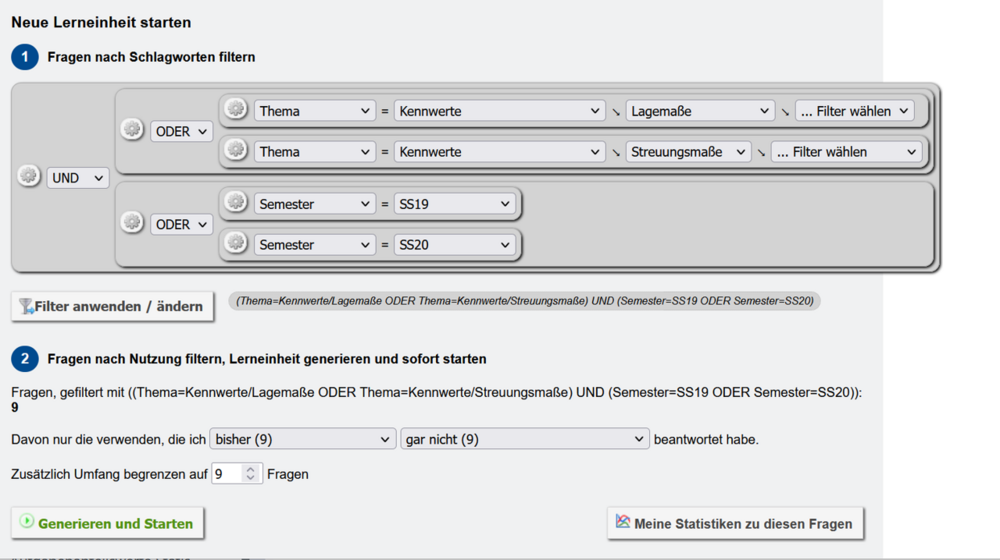 Screenshot der Lernumgebung CaseTrain