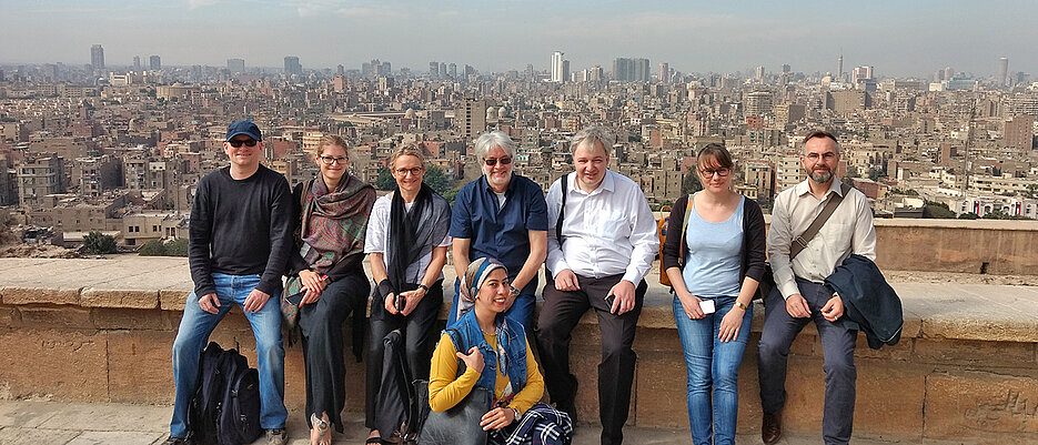 Das Lehrenden-Team der JMU-Winter-School auf der Zitadelle in Kairo.