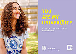 Anzeigenmotiv Abiturzeitung "You are my University" Lavendel Querformat