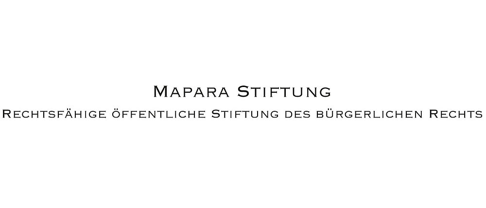 Logo der Mapara Stiftung mit der Ergänzung "Rechtsfähige öffentliche Stiftung des bürgerlichen Rechts"