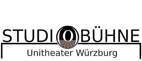 Logo des Referats Studiobühne: Ein Schriftzug wie auf einer Bühne 