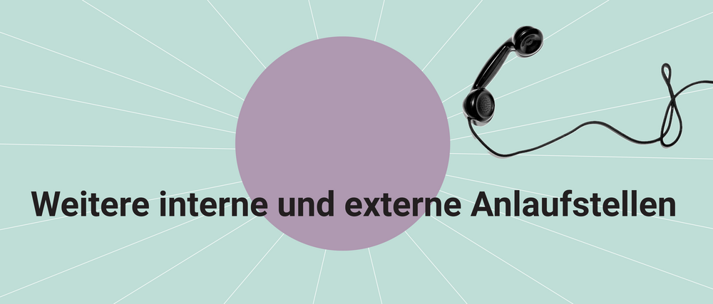 Weitere interne und externe Anlaufstellen