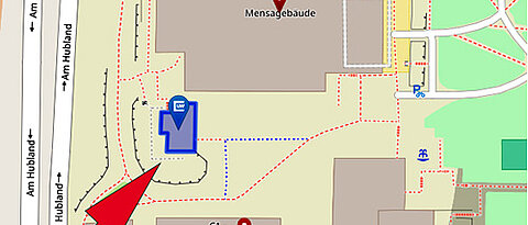 Ab sofort ist KIS im Nebengebäude der Hubland-Mensa untergebracht. (Karte: Open Street Map)