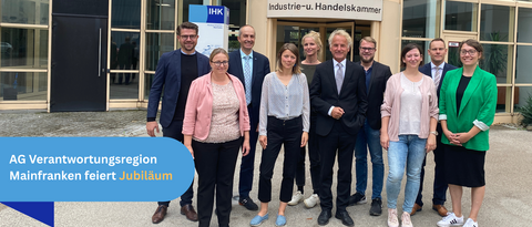 Gruppenbild von der AG Verantwortungsregion bei ihrer Herbstsitzung in der IHK Würzburg-Schweinfurt