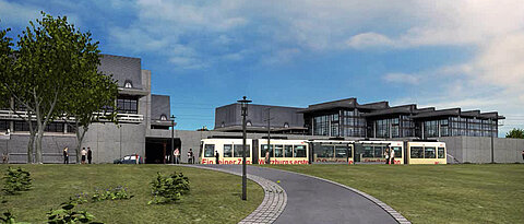 Eine Straßenbahnlinie zum Hubland ist in der Planung. (Bild: WVV)