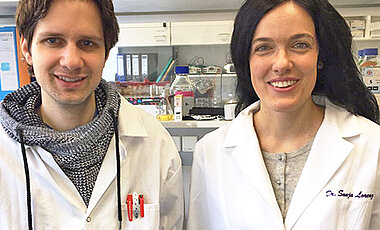 Postdoc Dr. Bodo Sander mit Dr. Sonja Lorenz (Foto:  Lena Ries)