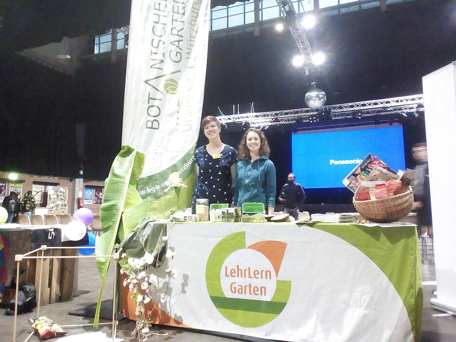 Studierende am Stand des LLG auf der Schulmesse