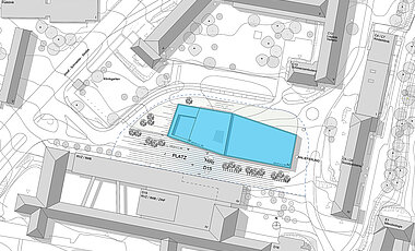 The location of the new institute on the Würzburg medical campus.