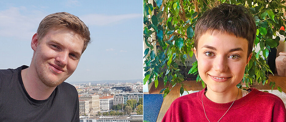 Johannes Bandorf und Victoria Puls engagieren sich mit ihrem uni@school-Team auch bei den Tandem-Tagen in den bayerischen Herbstferien 2020.