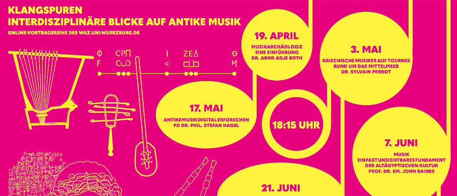 Interdisziplinäre Blicke auf antike Musik sind das Thema der Online-Vortragsreihe des WAZ im Sommersemester 2021.