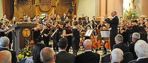 Das Akademische Orchester spielte zum Stiftungsfest auf. (Foto: Robert Emmerich)