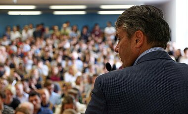 Sigmar Gabriel im Audimax