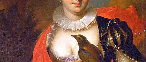 Aurora von Königsmarck im Jagdkostüm, um 1700.