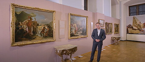 Die aktuelle Tiepolo-Ausstellung des Martin von Wagner-Museums ist nun online: Zu ihren herausragenden Werken zählen Tiepolos Gemälde. In diesem Video stellt Professor Damian Dombrowski sie vor.