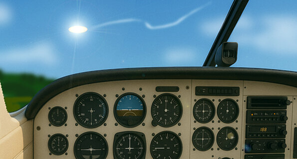 AI-generated image of a UAP, captured from the cockpit.