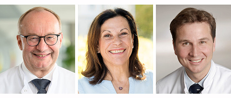 Beim Gesundheitstalk dabei (von links): Hermann Einsele, Gabriele Nelkenstock und Andreas Beilhack.