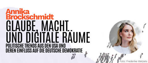 Vortragstitel in engen schwarzen Buchstaben. Rechts daneben Foto des Vortragenden. Den Hintergrund durchzieht ein grafischer Riss und es sind kleine Menschengrüppchen zu sehen.