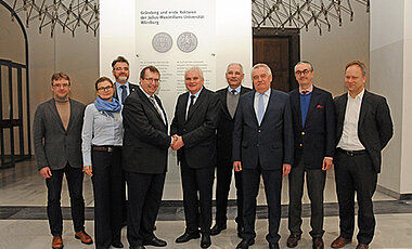 Die Delegation aus Polen mit ihren Gastgebern aus Würzburg. (Foto: Robert Emmerich)