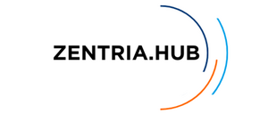 Logo des Gründungs-Hub ZENTRIA (Zentrum Entrepreneurship Into Action) der Universität Würzburg, der Technischen Hochschulen Würzburg-Schweinfurt und Aschaffenburg.