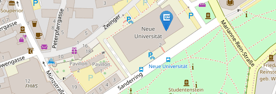 Campus Sanderring Navigationsadresse: Sanderring 2, 97074 Würzburg